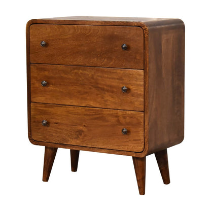 3 Drawer Mini Curved Chest