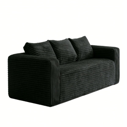 Cloud Loveseat Sofa Couch, Compressed - Black