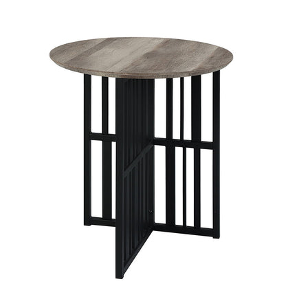 Zudora - End Table - Antique Oak & Black