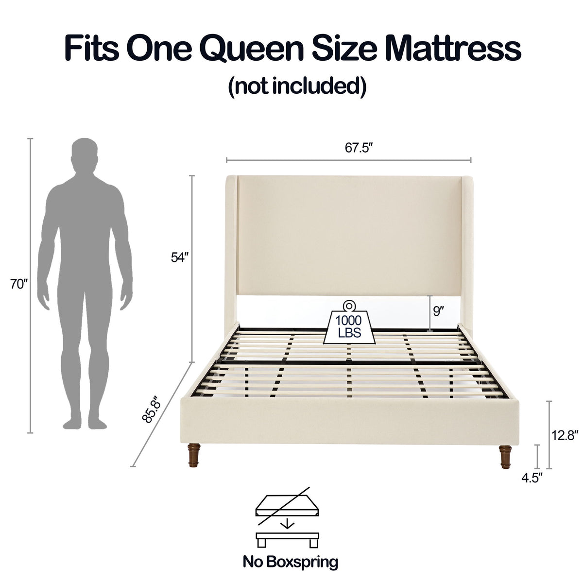 Harper - Tall Headboard Upholstered Bed