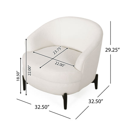 Elegant Barrel Style Club Chair