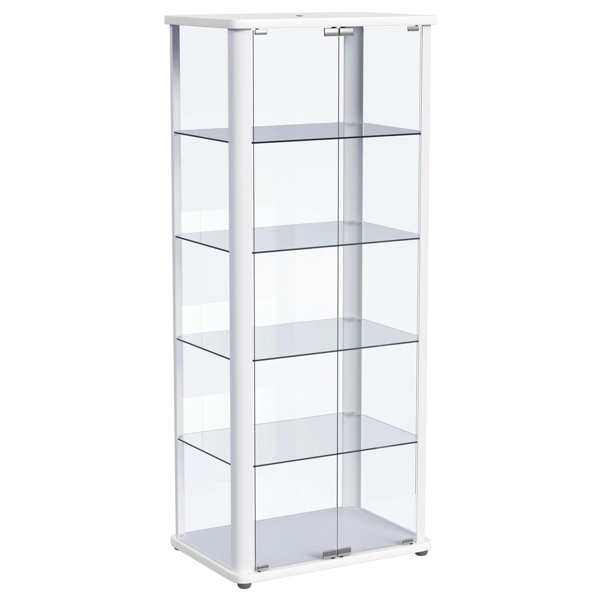 Nevra - 4 Shelf Display LED Curio Cabinet
