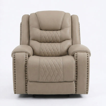 Power Recliner Single Chair With USB Port Living Room Comfort Seating - Toffee
