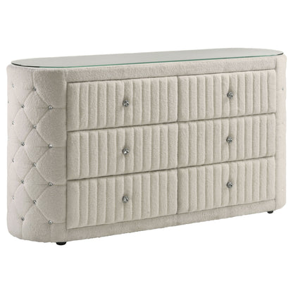 Santiago - 6 Drawer Dresser - Ivory