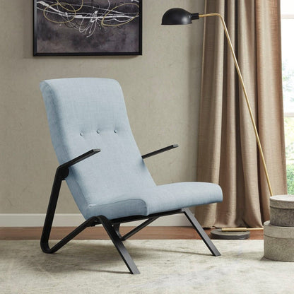 Manhattan - Accent Chair With High Back Support - Light Blue