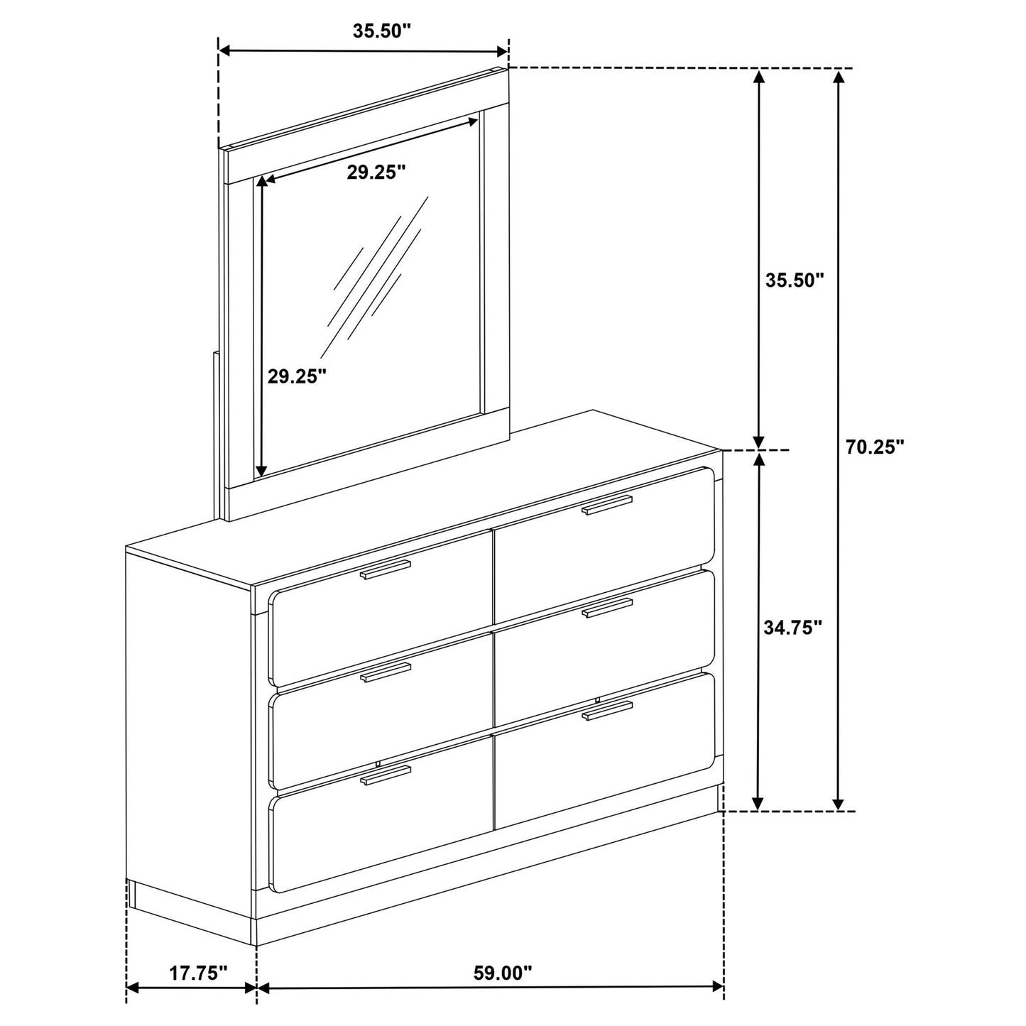 Napa - Dresser With Mirror
