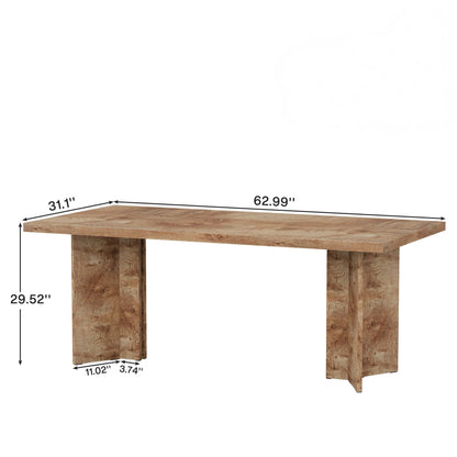 Dining Table For 4 - 6 People, Kitchen Table With Thick Top