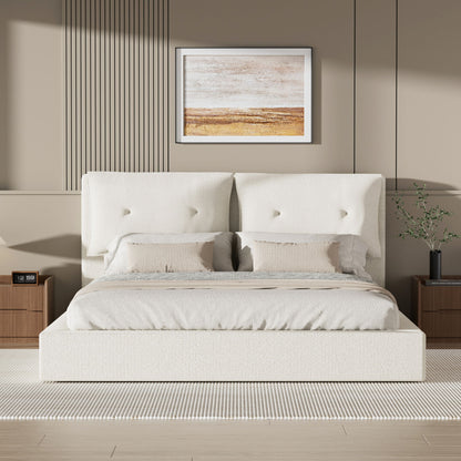 Airframe - Upholstered Bed Frame With Double Layered Upholstered Headboard