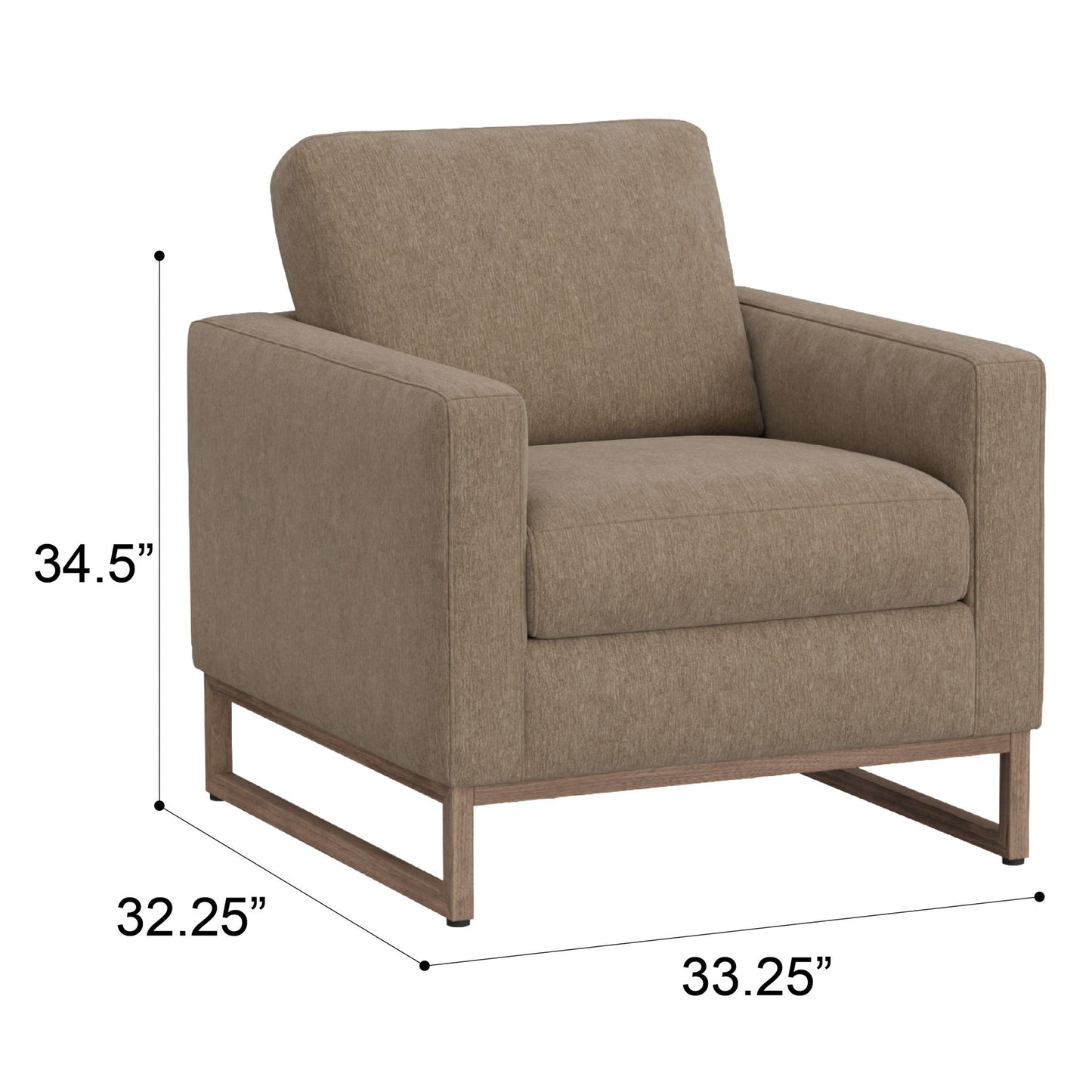 Accent Chair With Track Arm Design