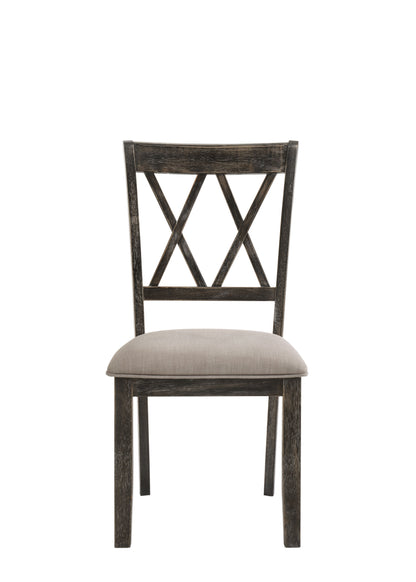 Claudia II - Weathered Side Chair (Set of 2) - Beige / Gray