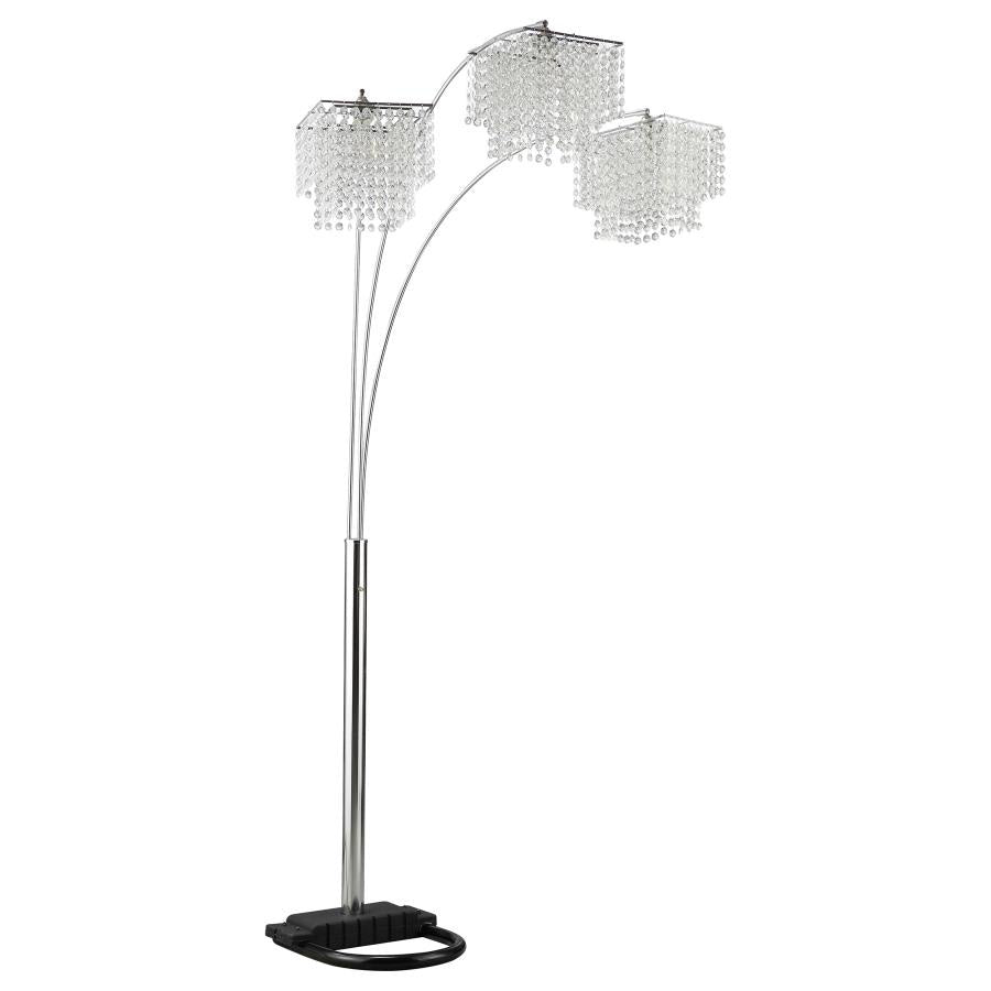 Hanging crystal floor lamp