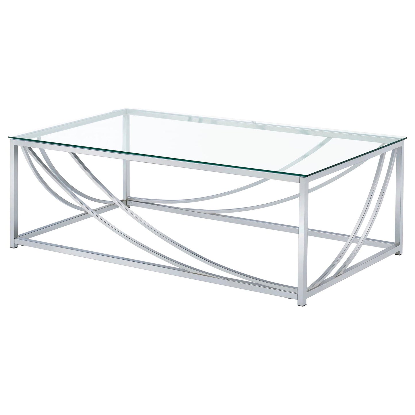 Kempton - 2 Piece Coffee And End Table Set - Chrome