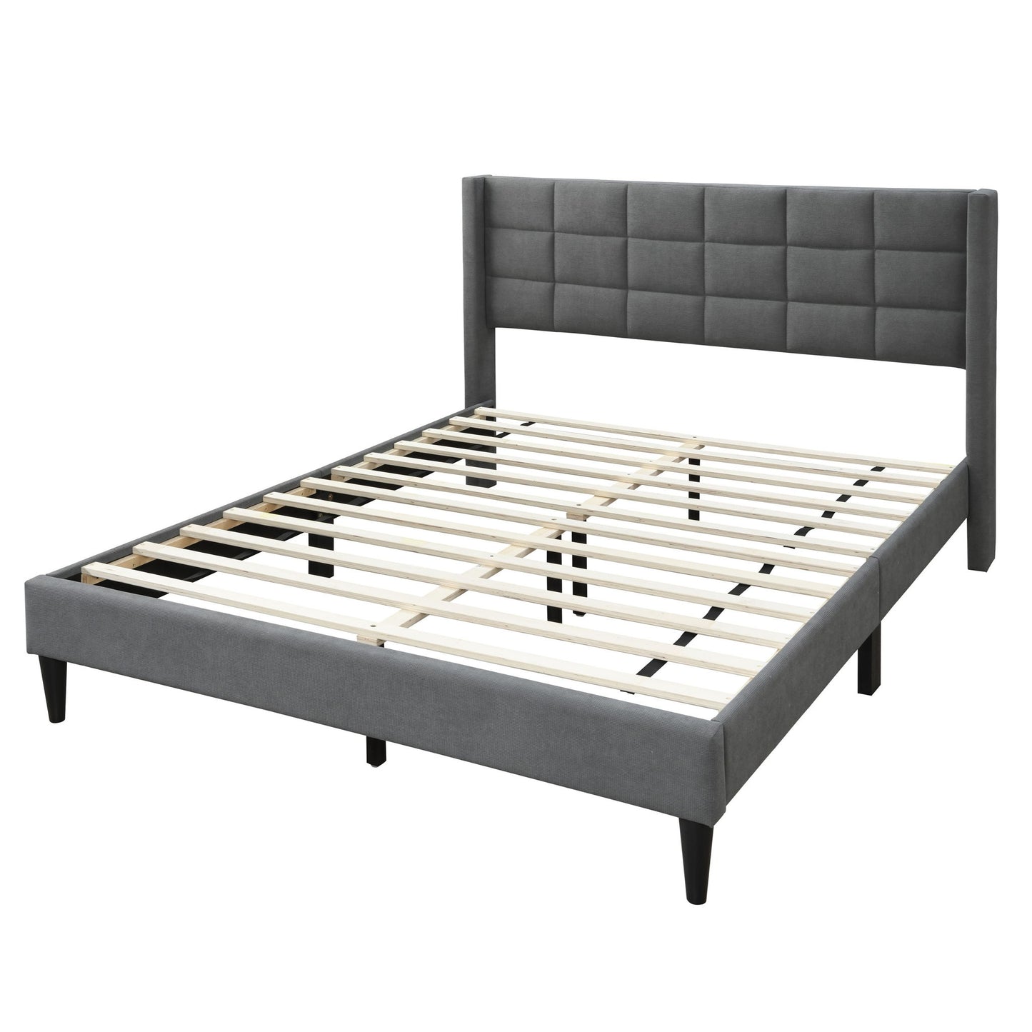 Bed Upholstered Box Design Headboard