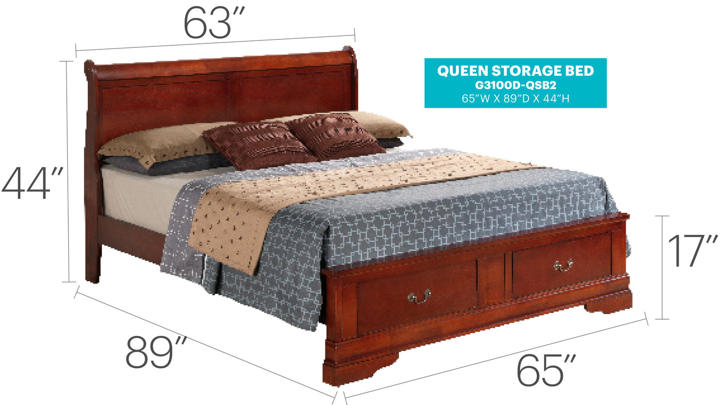 Upholstered Panel Sleigh Bed Design