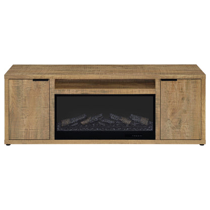 Lodi - 2 Door Fireplace TV Stand - Mango Color