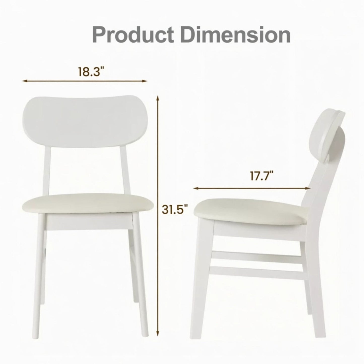 Dining Chairs (Set of 2) - White