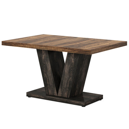 Dining Table With Pedestal Base For 4 - 6 People