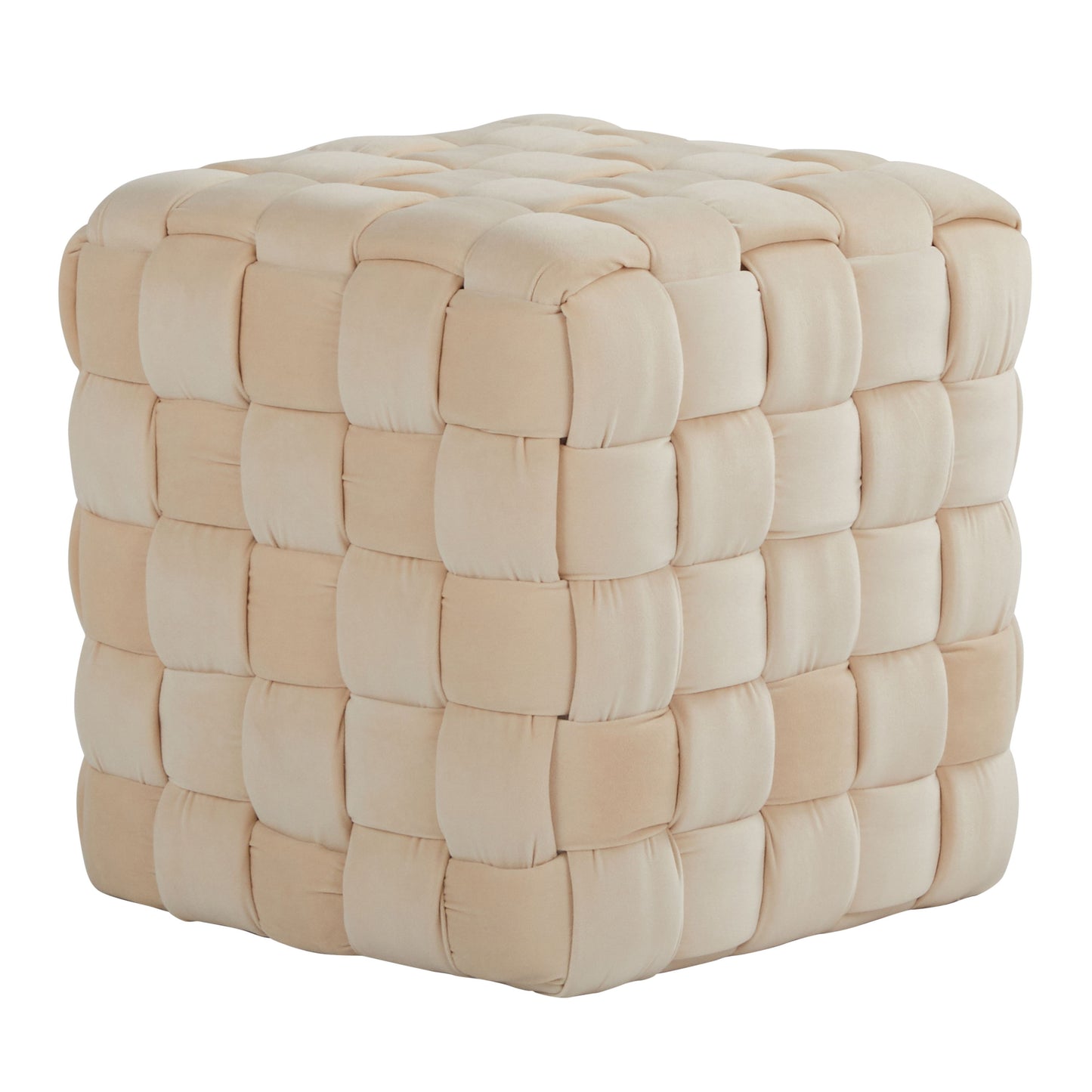 Square Braided Ottoman -