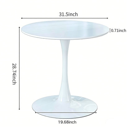 Mid-Century Tulip Table With Round Top, Pedestal Base