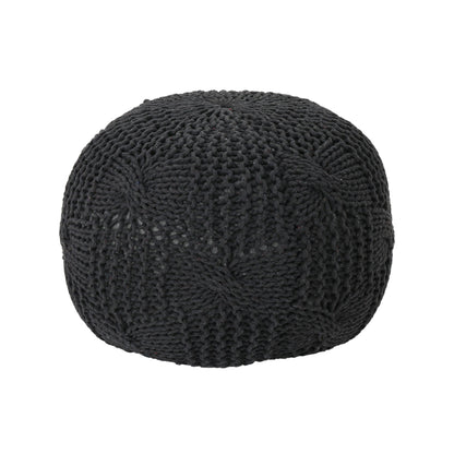 Bordeaux - Knitted Round Pouf