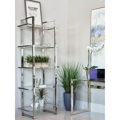 Colfax - 5 Shelf Bookshelf - Clear