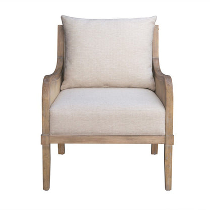 Lily Pond - Accent Chair With Removable Back Cushion - Beige / Natural