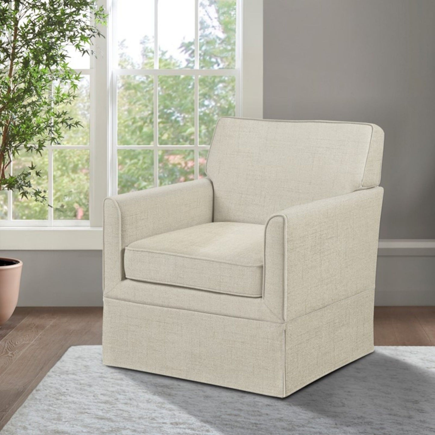 Timeless - Accent Armchair With Classic Track Arm Silhouette And Skirted Base