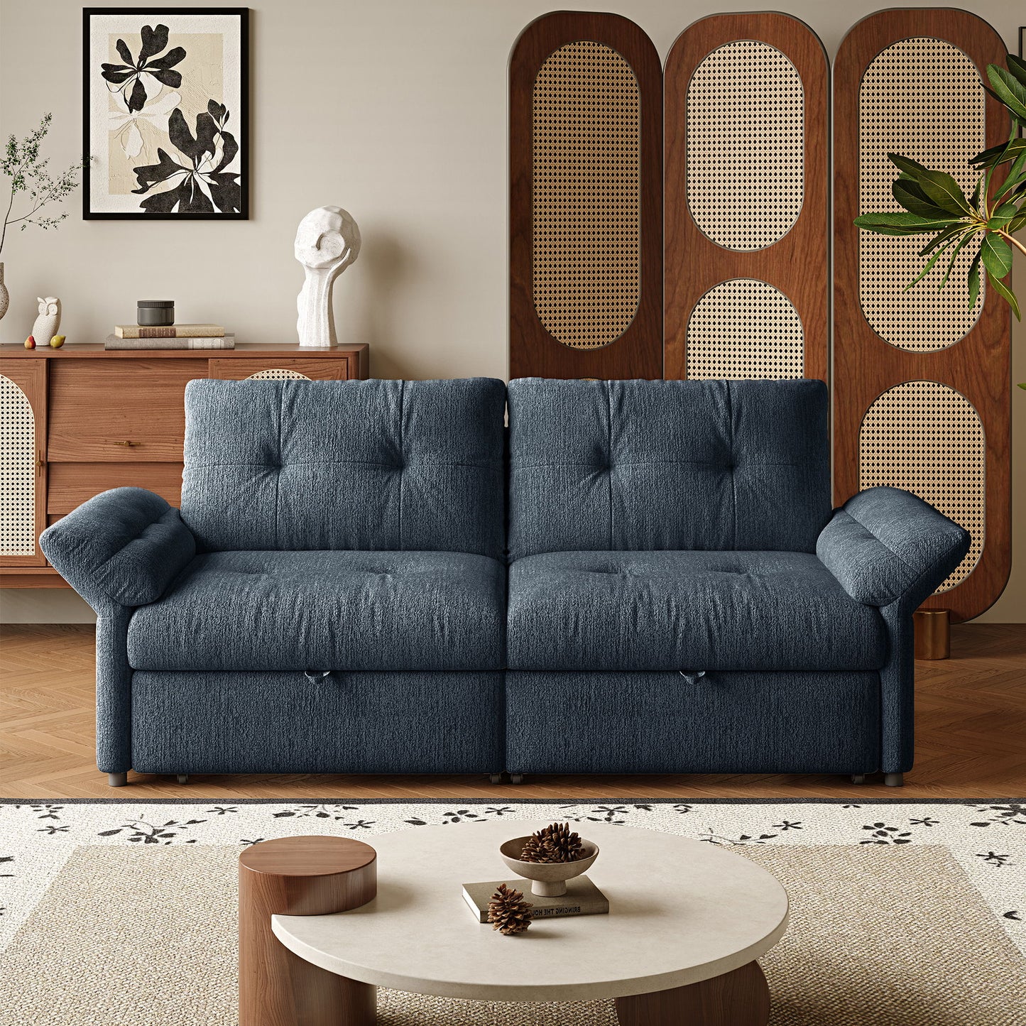 Sofa Bed, 2 In 1 Design For Living Rooms