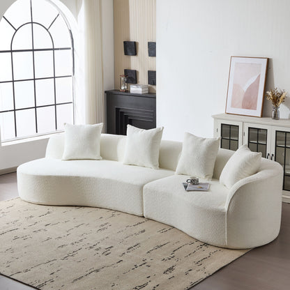 Elegant Curved Sectional Sofa With Full Foam Comfort