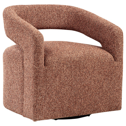 Brillia - Swivel Accent Chair - Burgundy