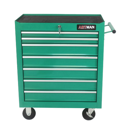 7 Drawers Multifunctional Tool Cart With Swivel Wheels