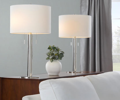 Master - 29" Contemporary Table Lamp (Set of 2) - Nickel