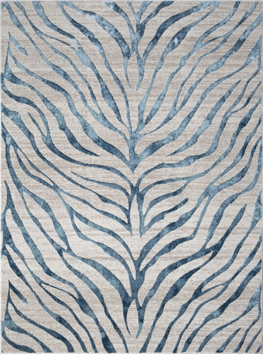 Elegance - 5'3" X 7'3" Polyester Area Rug - Blue