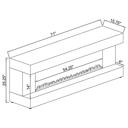 TV Stand Fireplace Console With Bluetooth Speaker