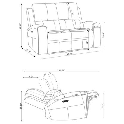 Boyce - Triple Power Reclining Loveseat With Independent Headrest