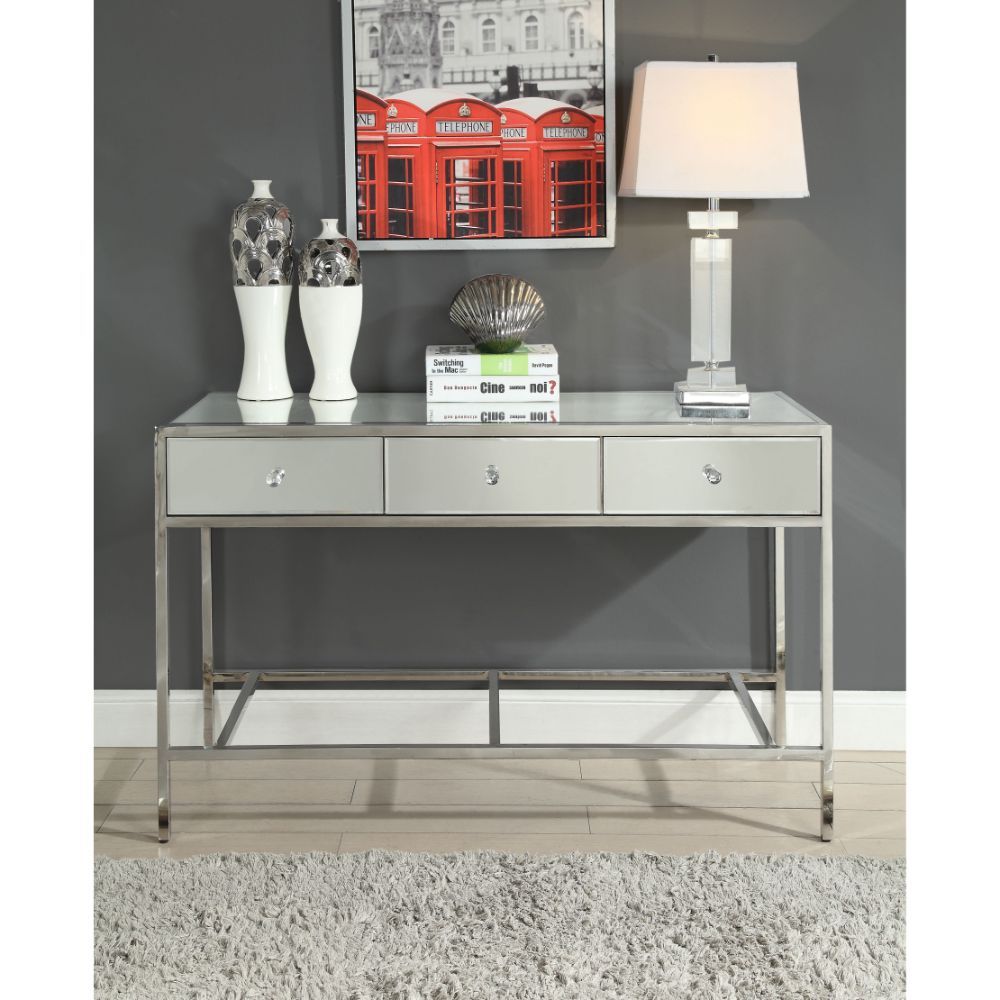 Weigela - Accent Table - Mirrored & Chrome