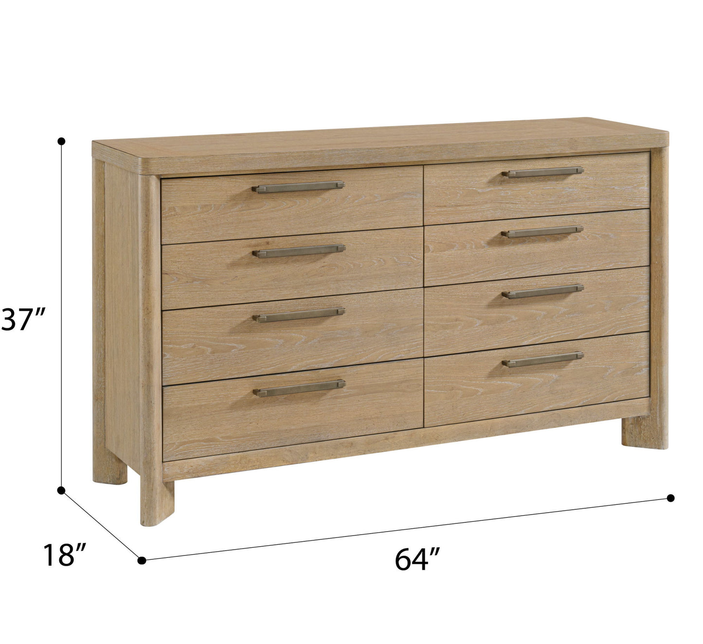 Clove - 8 Drawer Dresser - Tan