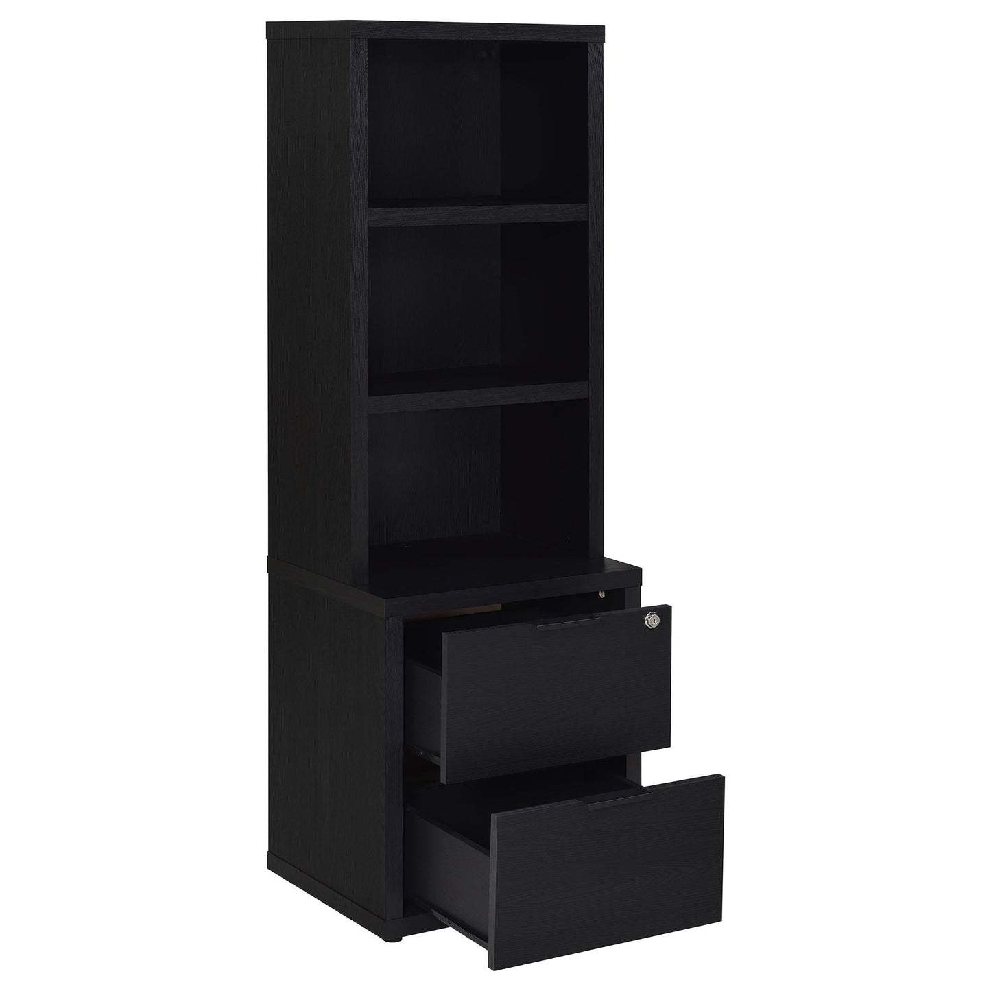 Geary - 3 Shelf Bookcase With USB Charging And Lockable Top Drawer