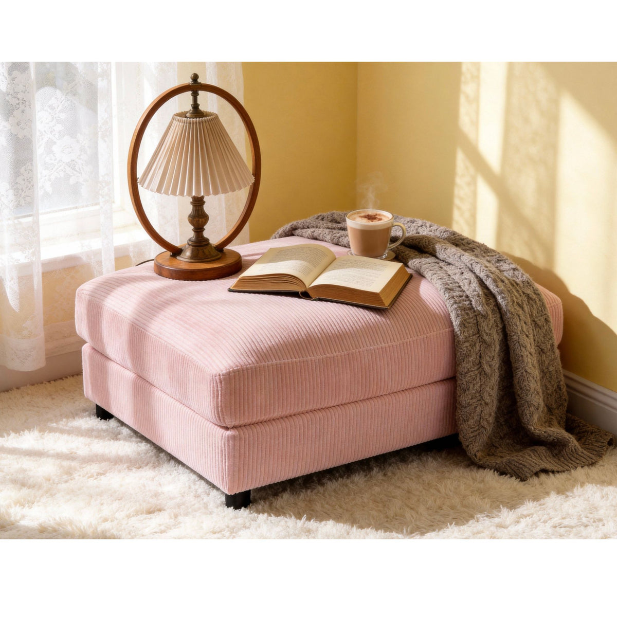 Upholstered Rectangle Ottoman