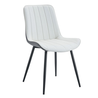 Modern Minimalist Dining Chair Set, Extended Seat Cushion