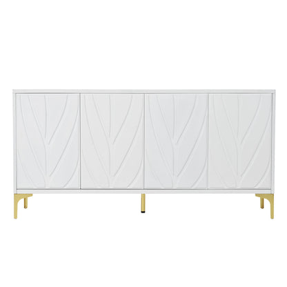 Modern Sideboard Buffet Cabinet With Handleless Press To Open Design With 4 Doors