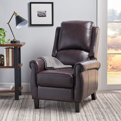 Memphis - Standard Recliner Club Chair - Burgundy