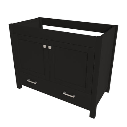 Bathroom Vanity With Soft Close Cabinet, Single Drawer, Sink Not Included - Black