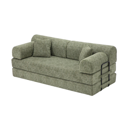 Convertible Sleeper Sofa Bed, Folding Mattress Couch & Fixed Shape Frame For Living Room