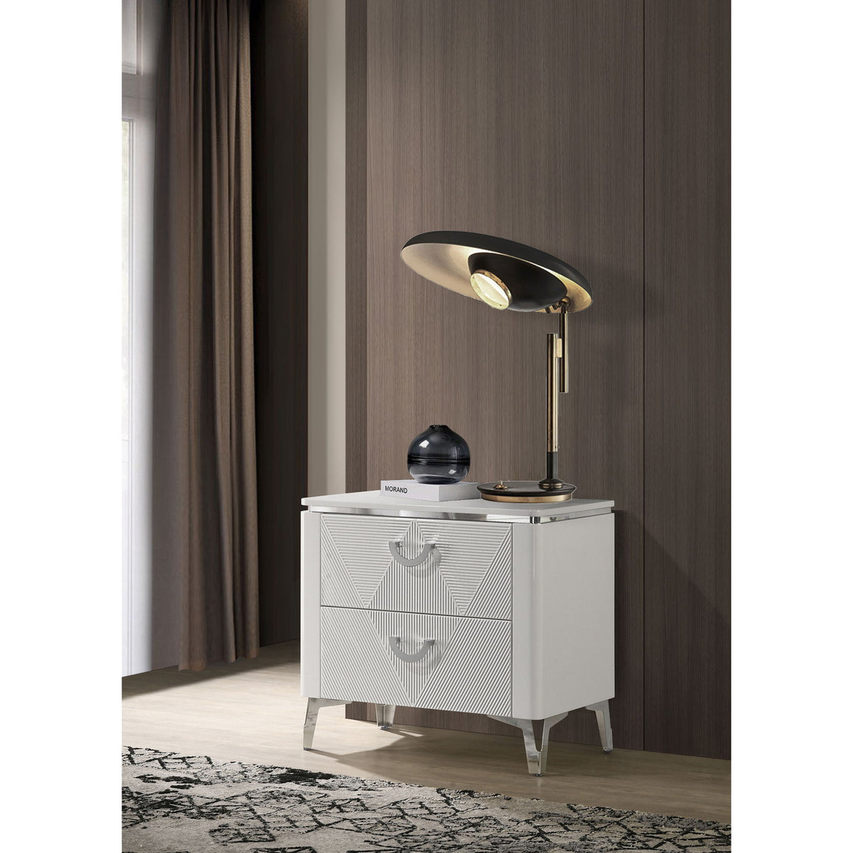 Buckley - 2 Drawer Nightstand - Gloss White