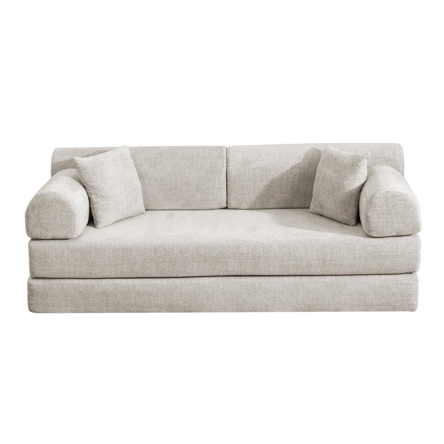 Convertible Sleeper Sofa Bed, Folding Mattress Couch - Light Camel