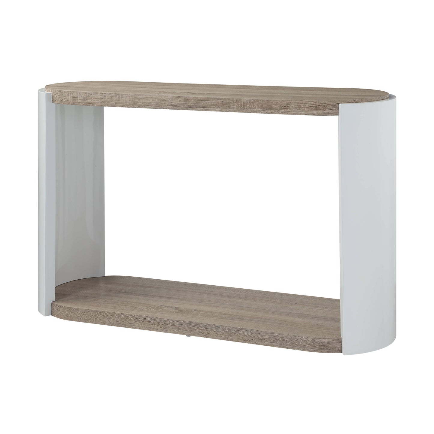 Zoma - High Gloss Sofa Table - Oak / White