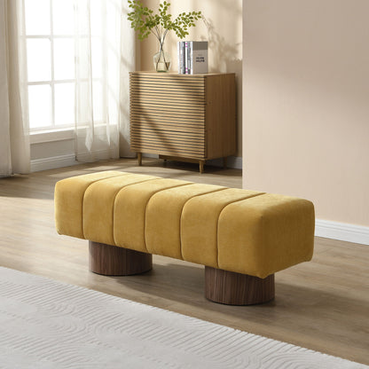 Upholstered Entryway Bench Ottoman