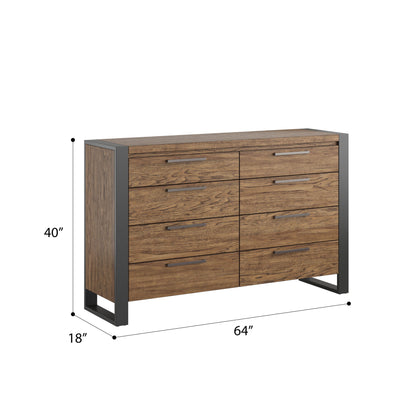 Phera - 8 Drawer Dresser - Brown