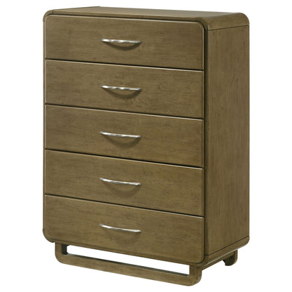 Amsbury - 5-Drawer Chest Of Drawers - Nutmeg